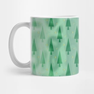 GREEN Christmas Forest Mug